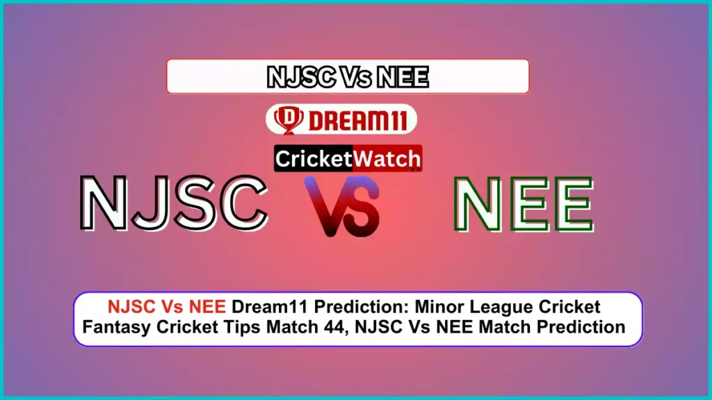 NJSC Vs NEE Dream11 Prediction Minor League Cricket Fantasy Cricket Tips Match 44, NJSC Vs NEE Match Prediction