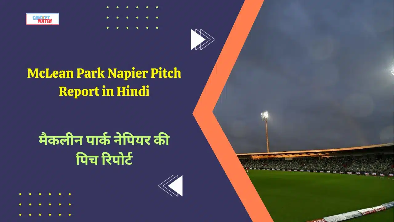 McLean Park Napier Pitch Report in Hindi, मैकलीन पार्क नेपियर की पिच रिपोर्ट