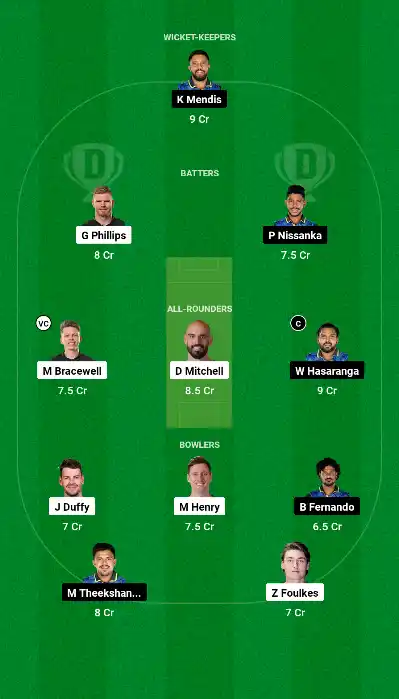 NZ vs SL Best Dream11 Team NZ vs SL Best Dream11 Team
