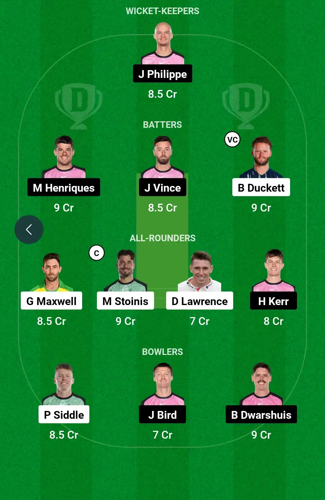 STA vs SIX Dream11 Team 2 STA vs SIX Dream11 Team 2