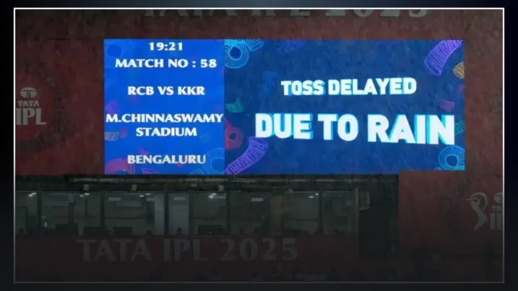 RCB vs KKR Heavy Rain Playoff Scenario RCB vs KKR Heavy Rain Playoff Scenario