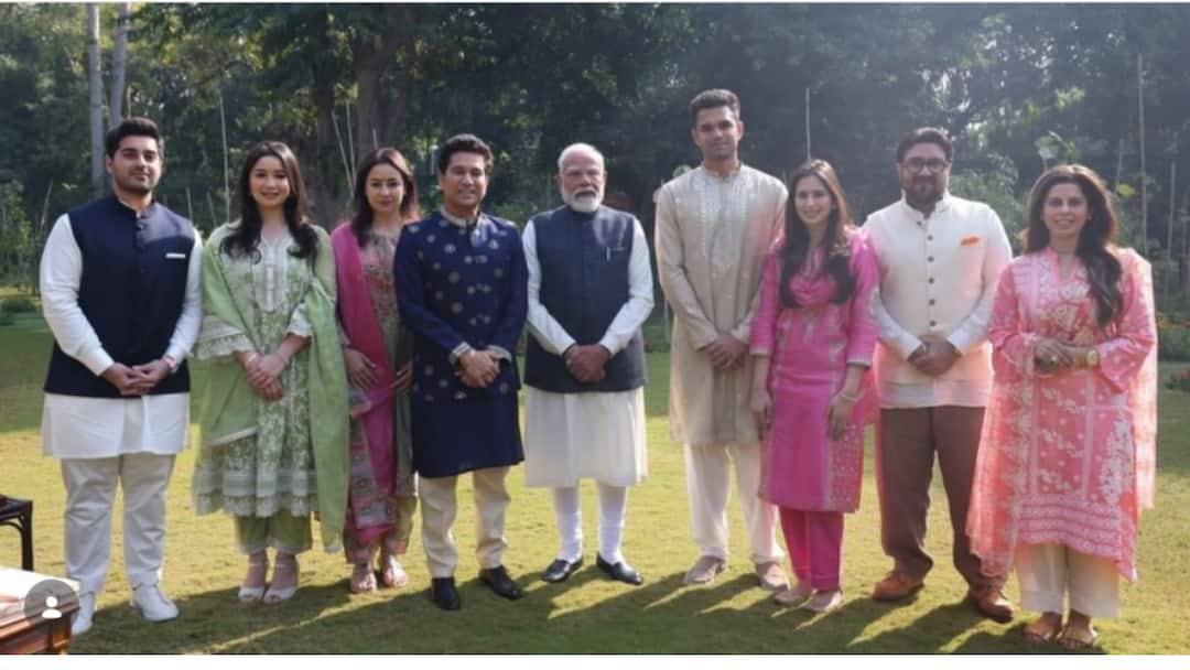 अर्जुन-सानिया की शादी से पहले सचिन तेंदुलकर और परिवार ने पीएम मोदी से की मुलाकात; तस्वीरें देखें; सारे विवरण